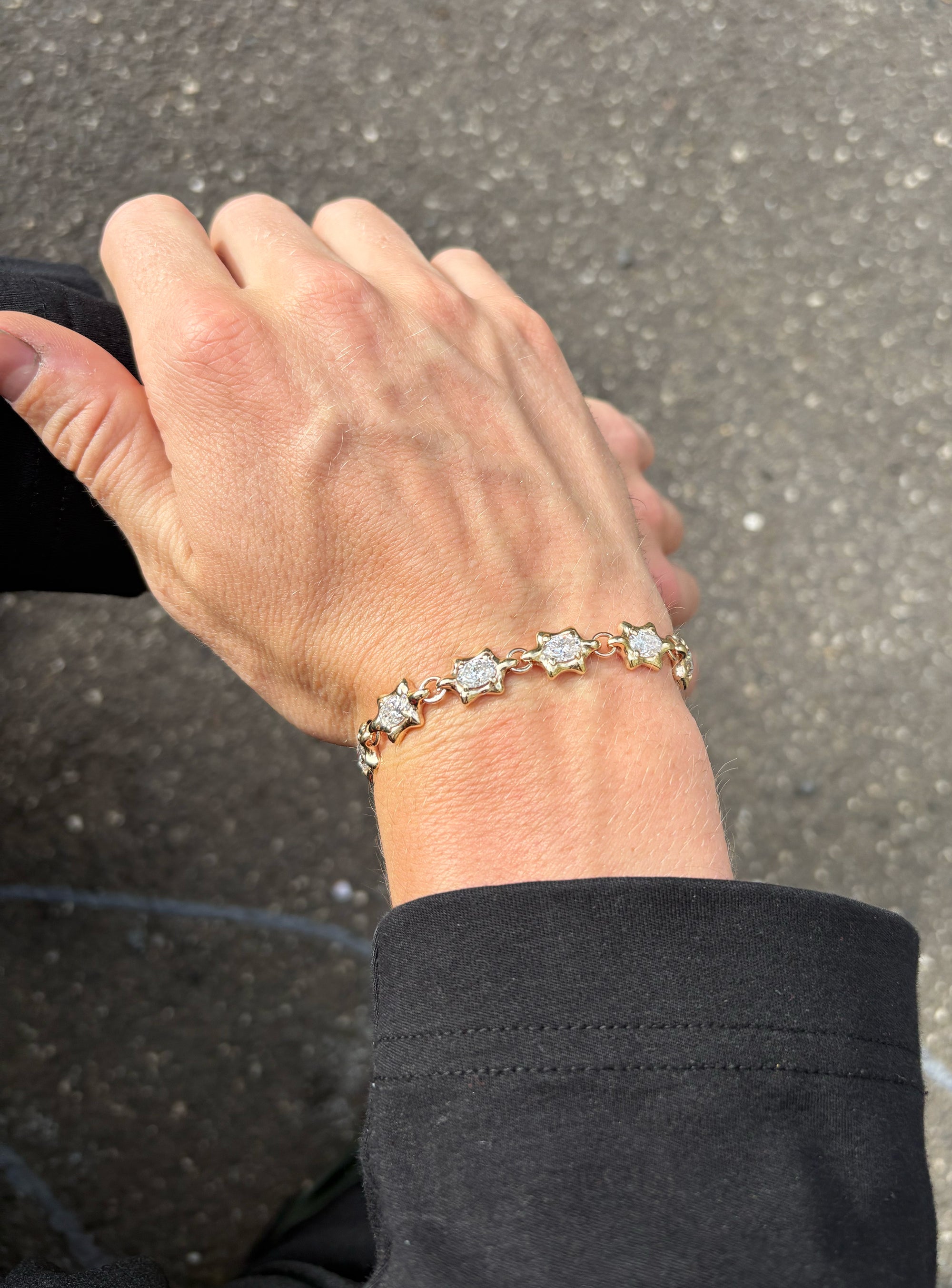 6PT GEM BRACELET GOLD