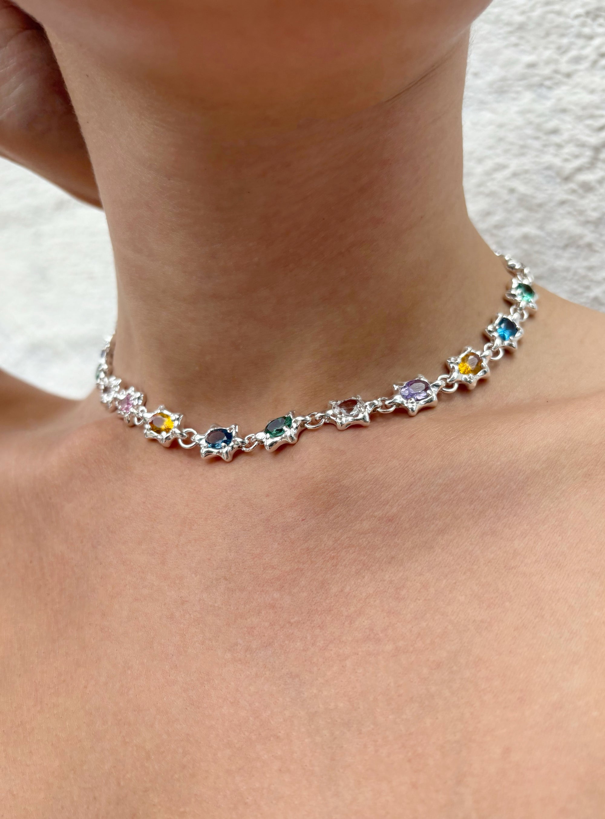 6 POINT GEM CHOKER