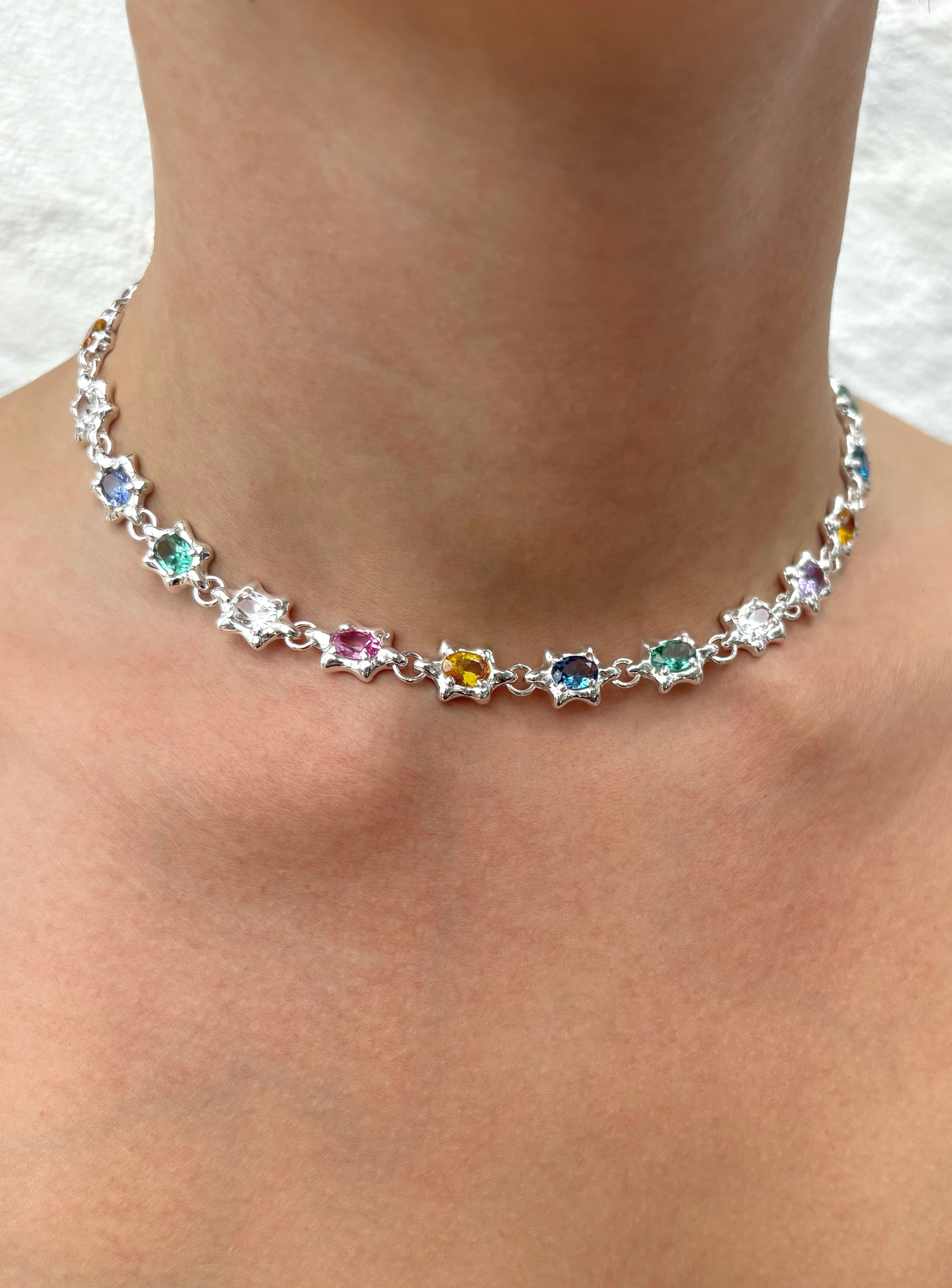 6 POINT GEM CHOKER
