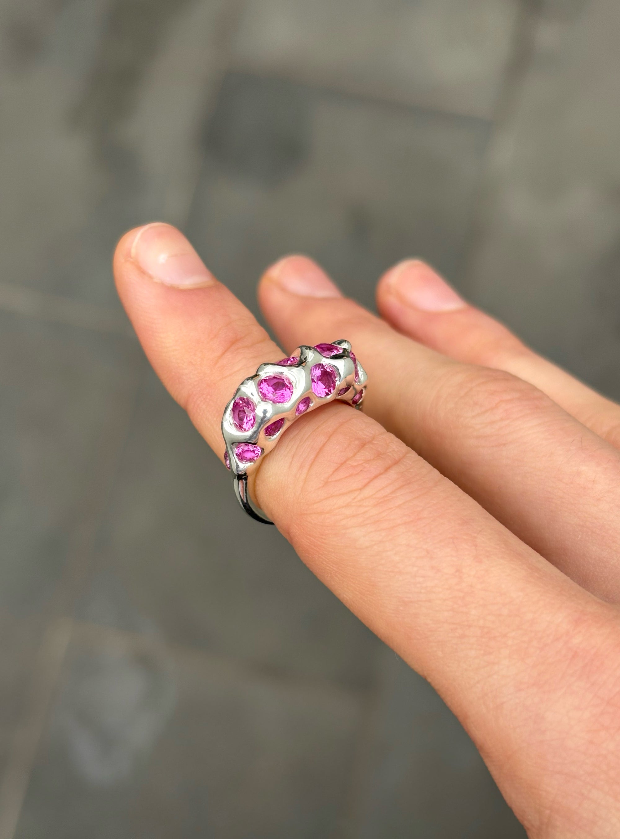 CLUSTER PINK RING