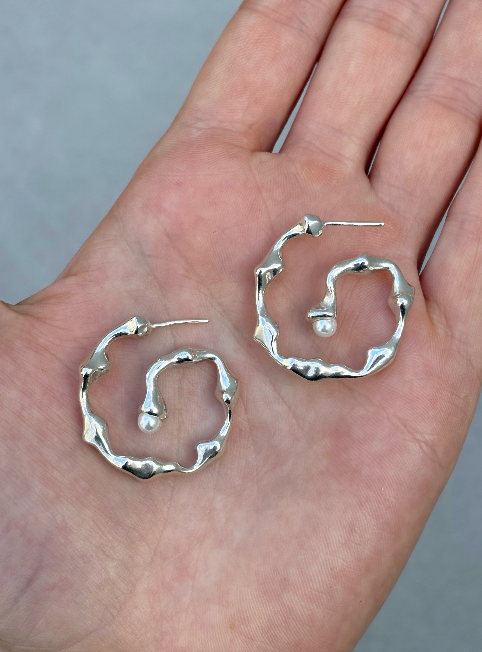 SPIRAL BONE HOOPS