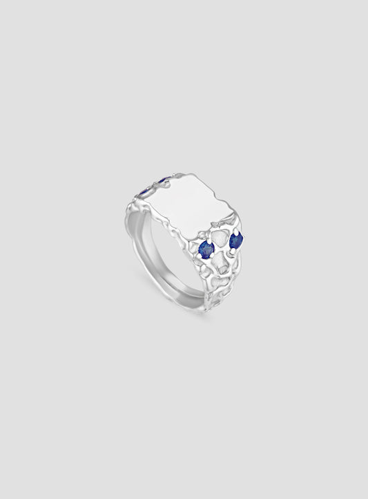 Artery Ring - Blue Sapphire - Silver