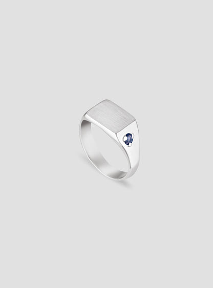 Hermit Ring - Blue Sapphire - Silver