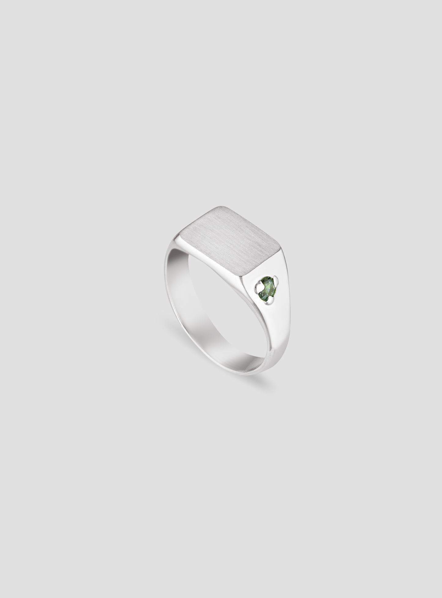 Hermit Ring - Green Tourmaline - Silver