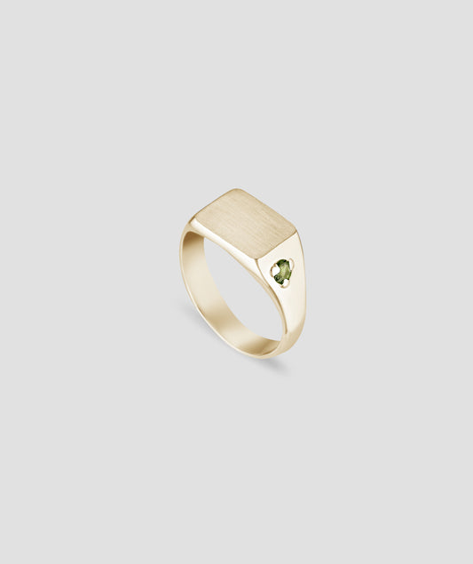 Hermit Ring - Green Tourmaline - Gold