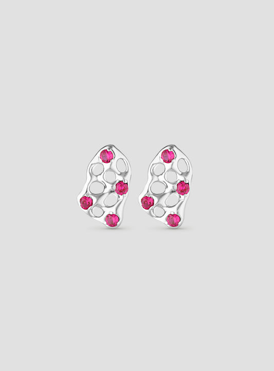 Nodes Stud(s) - Ruby - Silver