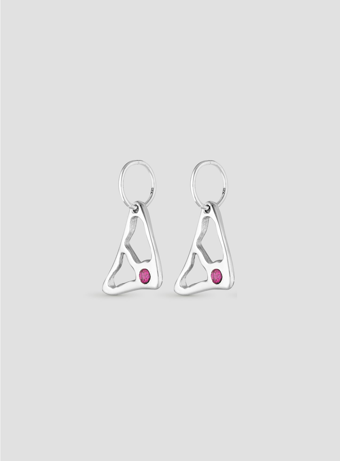 Wishbone Earring(s) - Pink Sapphire