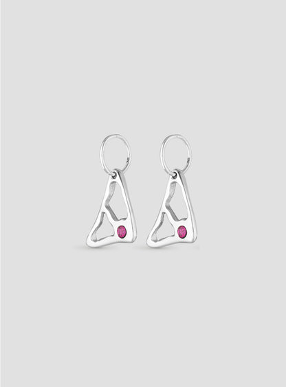 Wishbone Earring(s) - Pink Sapphire