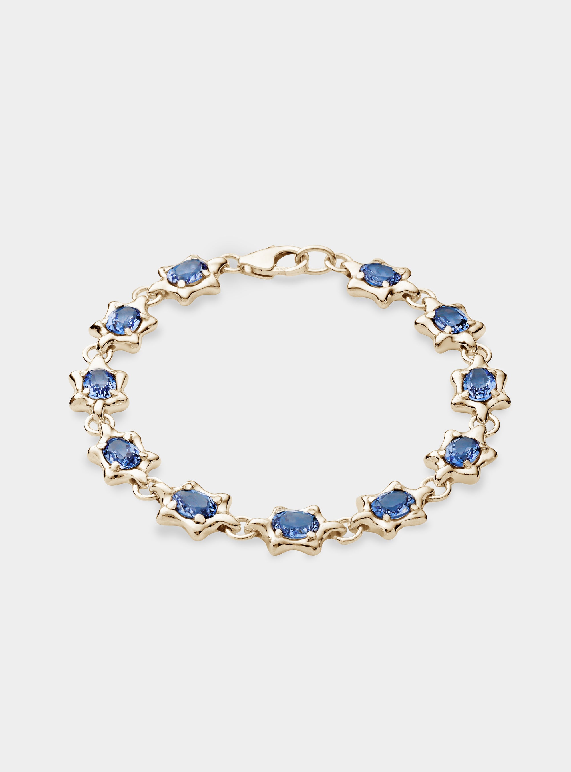 6 POINT GEM BRACELET GOLD