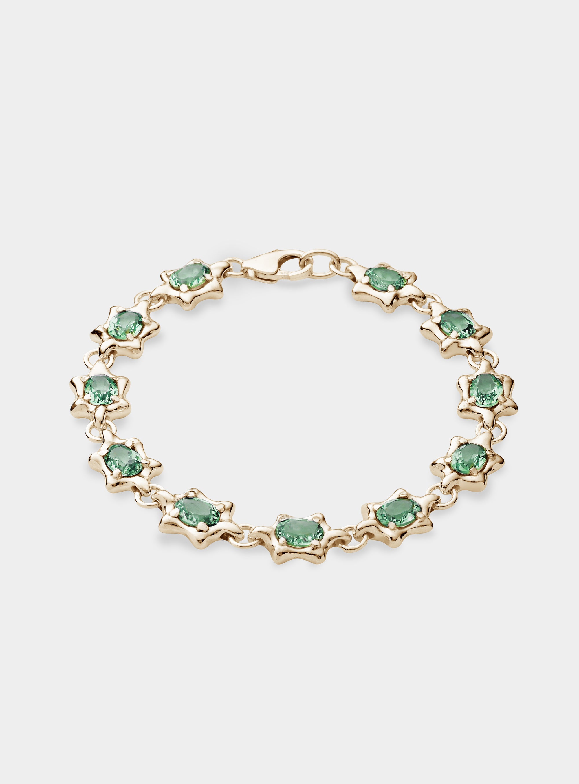 6 POINT GEM BRACELET GOLD