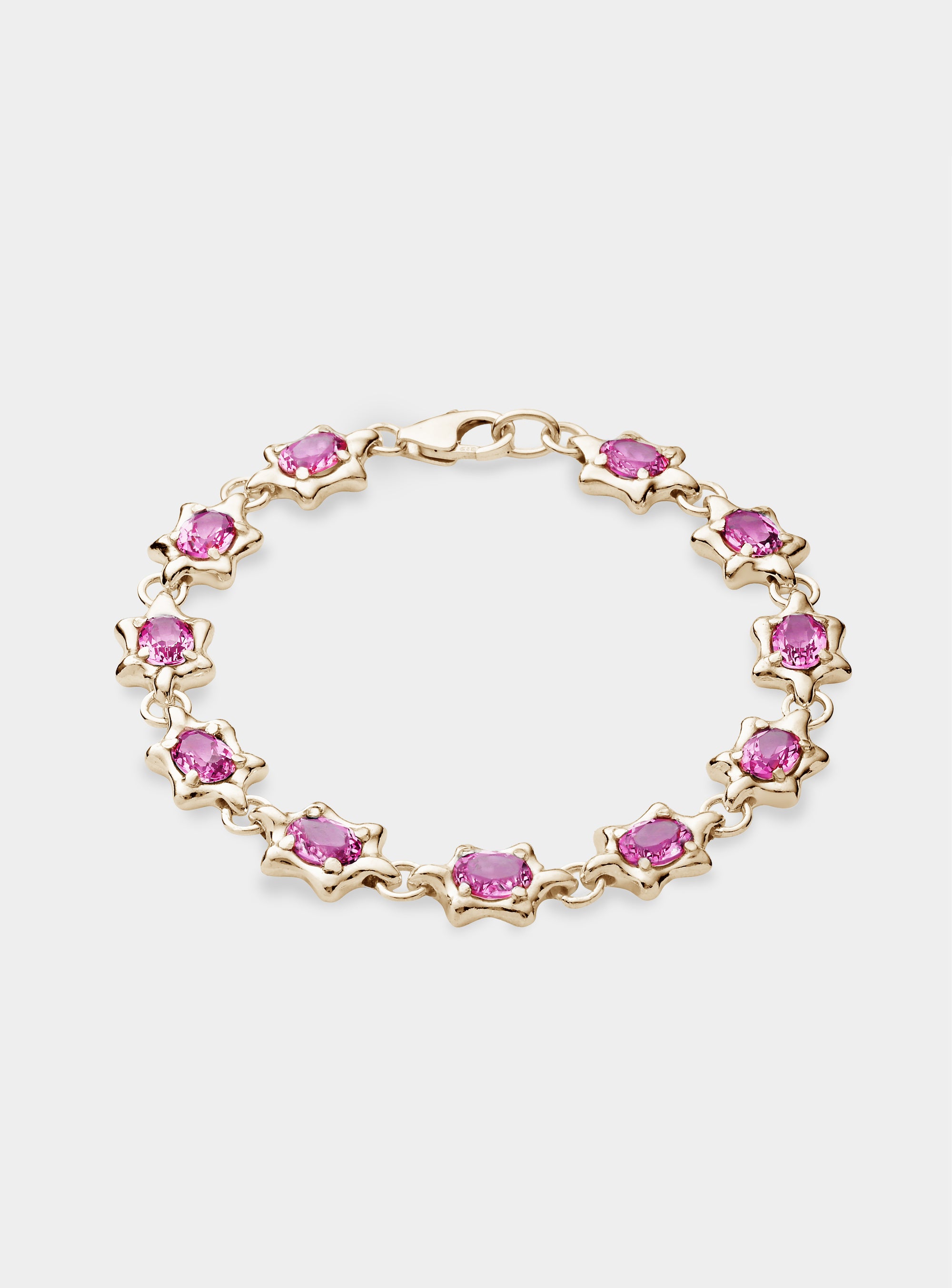 6 POINT GEM BRACELET GOLD
