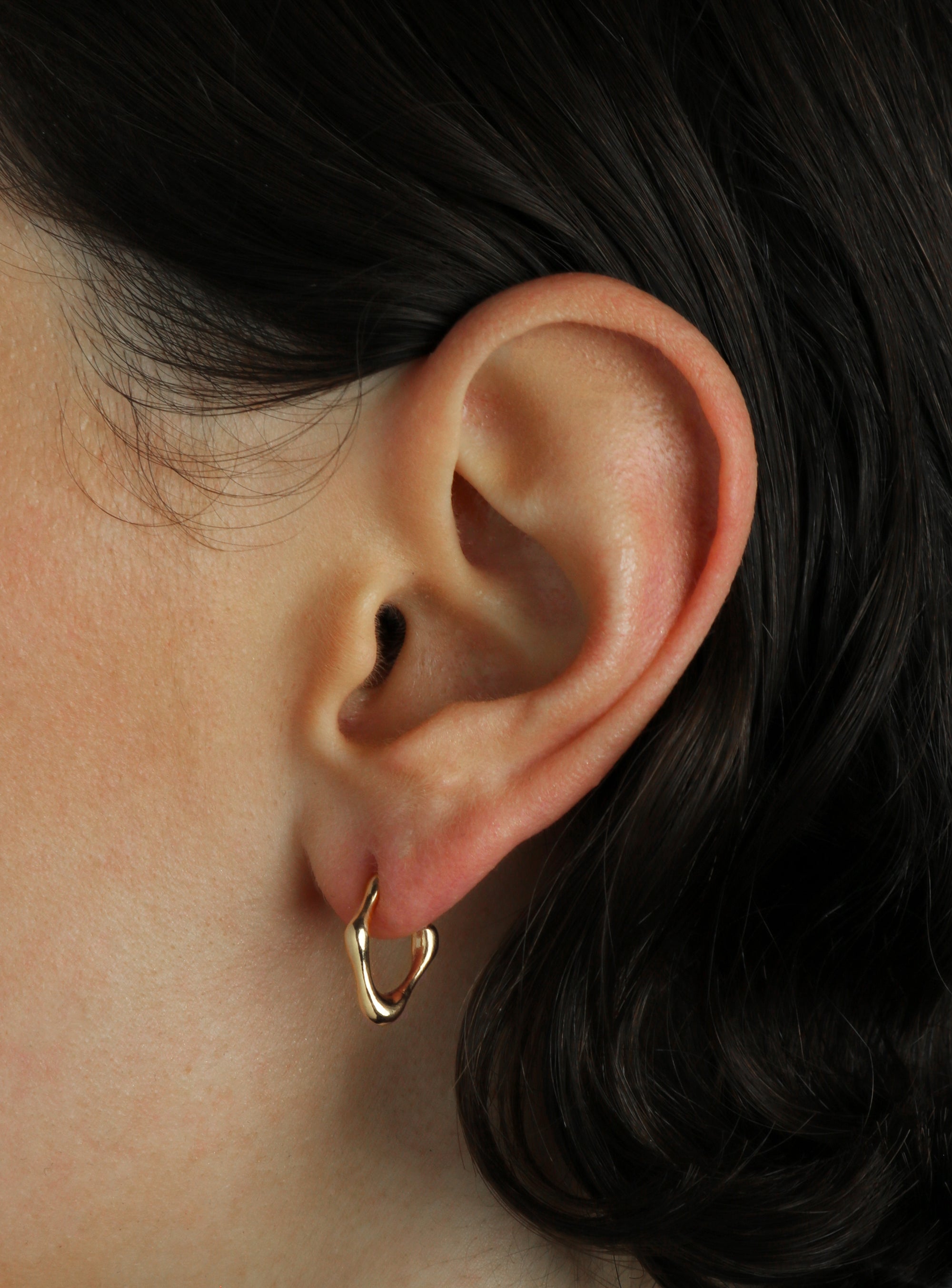 ORGANIC HOOPS SMALL GOLD